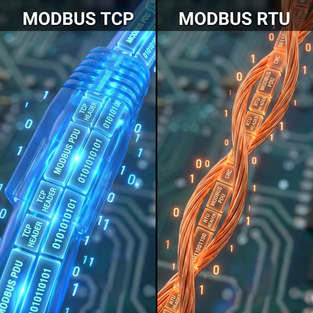 Modbus RTU & TCP: The Definitive Guide (Protocol, Endianness & MBAP)